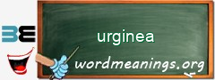 WordMeaning blackboard for urginea